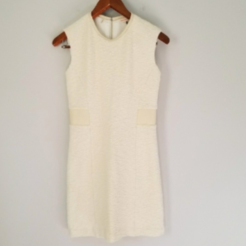 Rebecca Taylor Tweed Dress Leather Trim